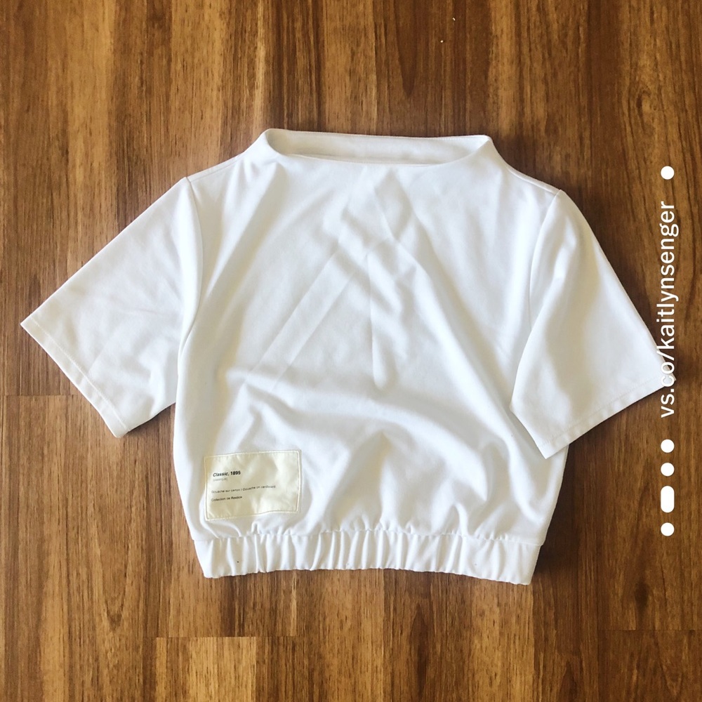 Vintage Style Reebok Mock Neck Crop